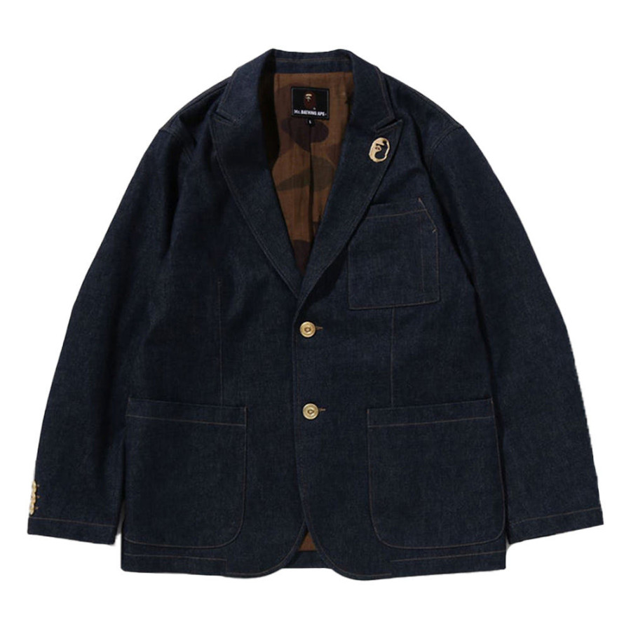 베이프 데님 캐주얼 자켓 인디고 7L70142304