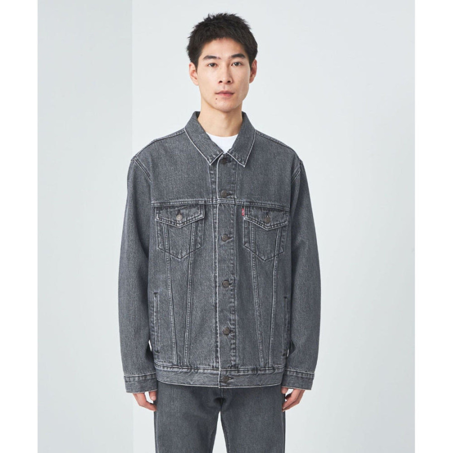 리바이스 X UNITED ARROWS 유나이티드애로우즈 별주 그린라벨 릴렉스핏 트랙커 데님 자켓 블랙 32254994022-09-10 NH4401