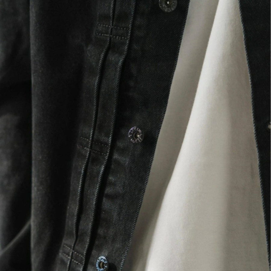 리바이스 EDIFICE 타입 1 별주 트러커 카라레스 데님 재킷 블랙 25011310014510