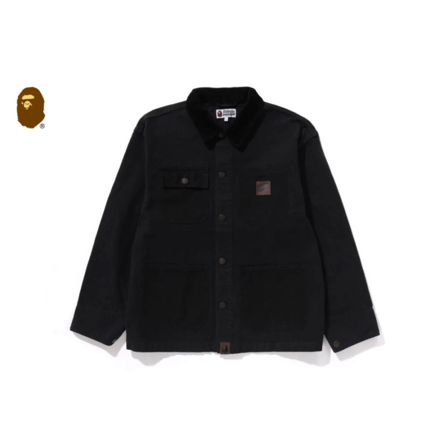 베이프 라인 카모 자카드 패치 포켓 가먼트 다이 워크자켓 2컬러 1L30140308