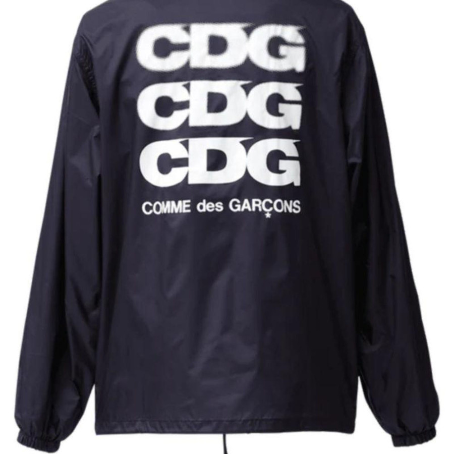 꼼데가르송 CDG 백 로고 코치 자켓 2 블랙 네이비 SZ-J004
