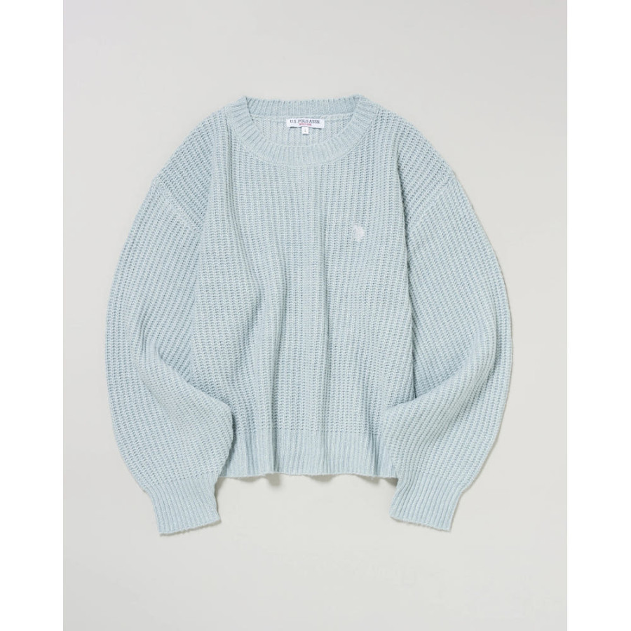 U.S. POLO ASSN. 유에스폴로에센 라메크루 니트 풀오버 더블 호스맨 자수 3컬러 PLL53403