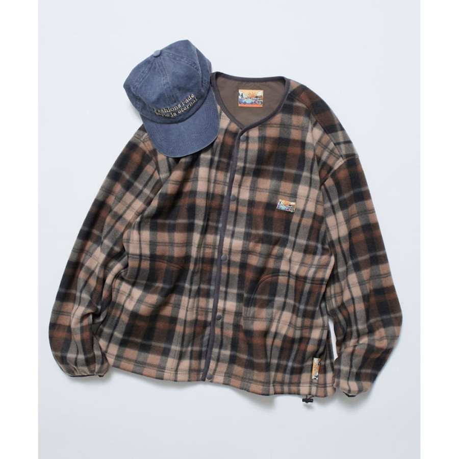 프릭스스토어 배색 플리스 스냅 가디건 4컬러 1153248901544