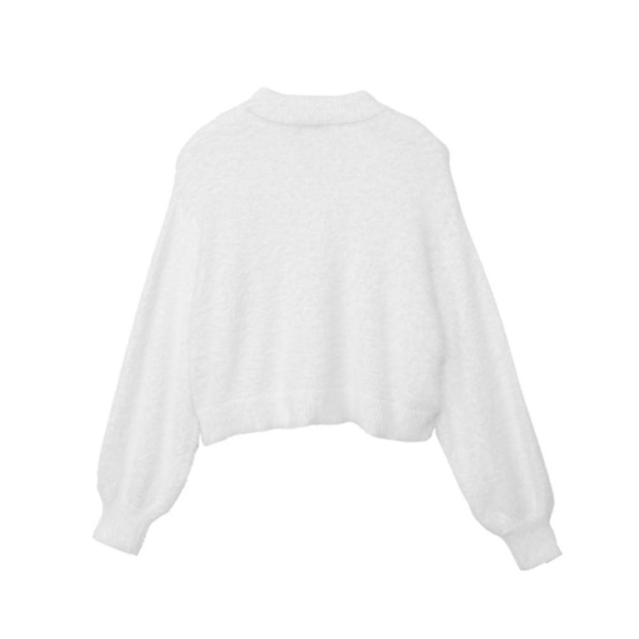 U.S. POLO ASSN. 유에스폴로에센 칼라 샤기 볼륨 슬리브 니트 가디건 3컬러 ada2317