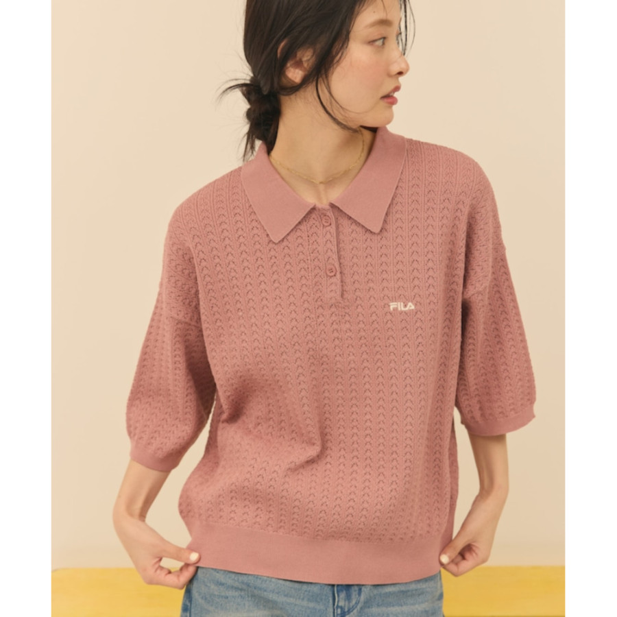 프릭스스토어 휠라 별주 아일렛 반팔 폴로 니트 풀오버 3컬러 1333238300001