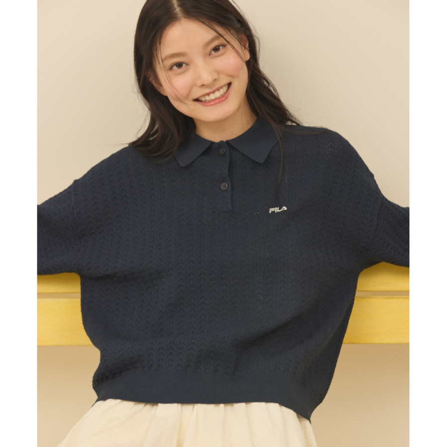 프릭스스토어 휠라 별주 아일렛 반팔 폴로 니트 풀오버 3컬러 1333238300001