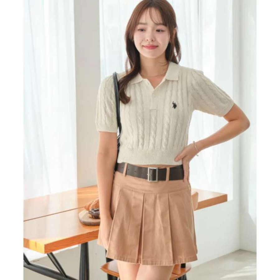 U.S. POLO ASSN. 유에스폴로에센 별주 케이블 니트 폴로 3컬러 91617253 MC25SS02-L0002