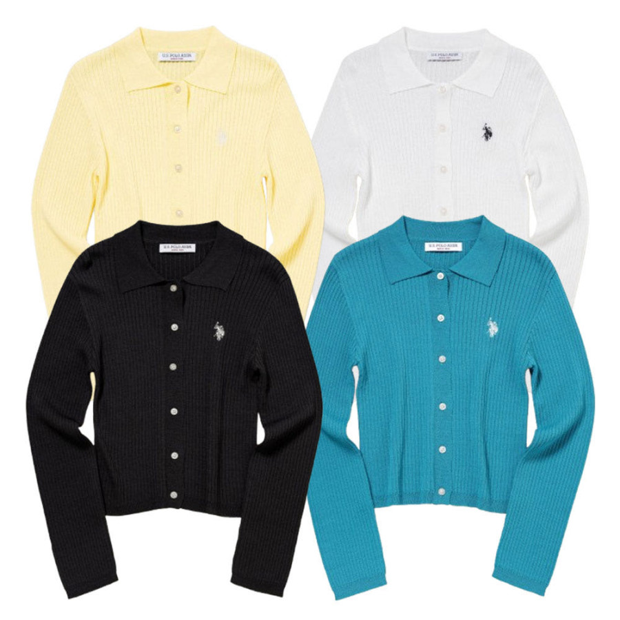 U.S. POLO ASSN. 유에스폴로에센 폴로 니트 가디건 더블홀스맨 자수 4컬러 PLL51417