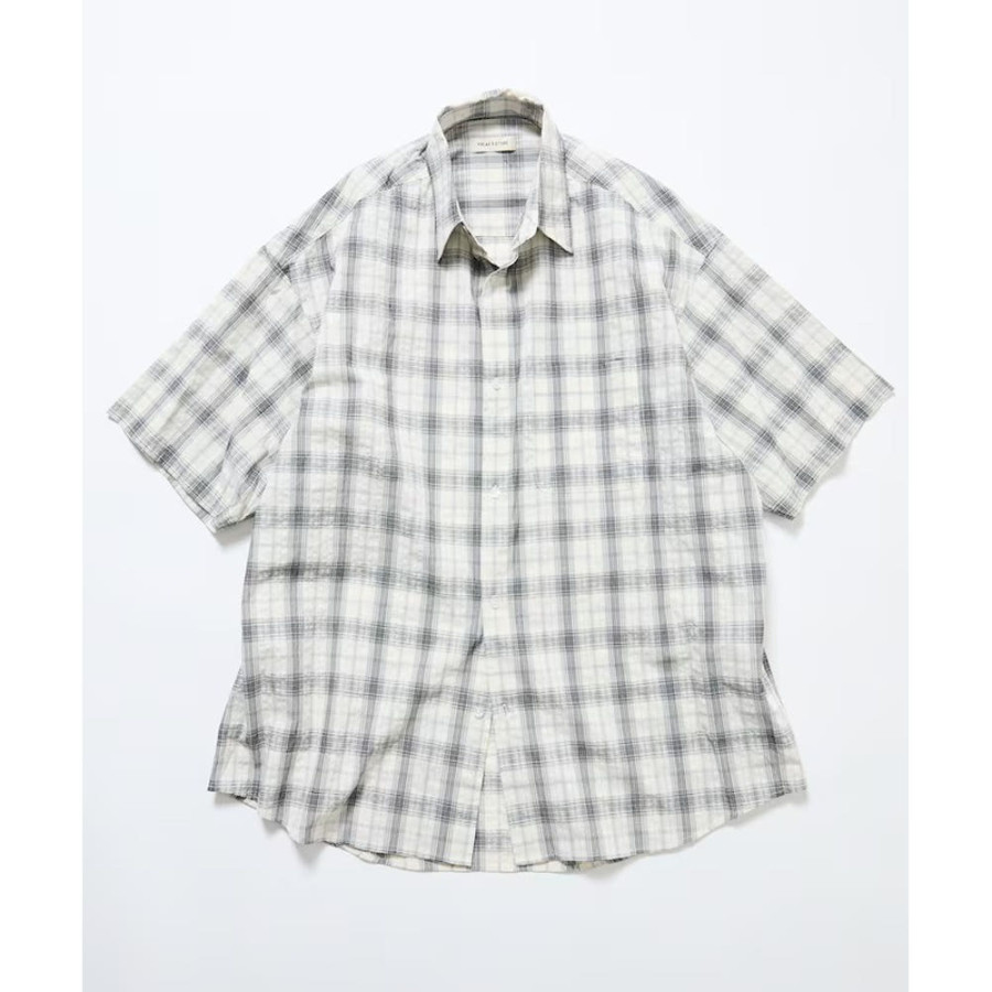 프릭스스토어 릴랙스핏 레귤러 카라 시어 사커 반소매 셔츠 5컬러 1205248900152