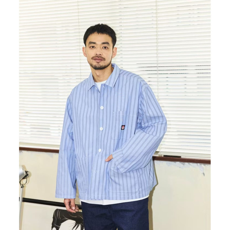 프릭스스토어 레드캡 별주 워크 스트라이프 셔츠 커버올 3컬러 1001311600005