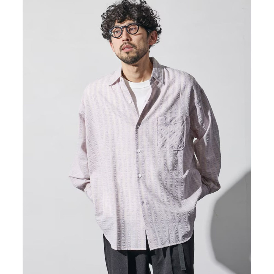 프릭스스토어 힌슨 별주 시아사커 레귤러카라 롱슬리브 체크 셔츠 3컬러 1001233600042