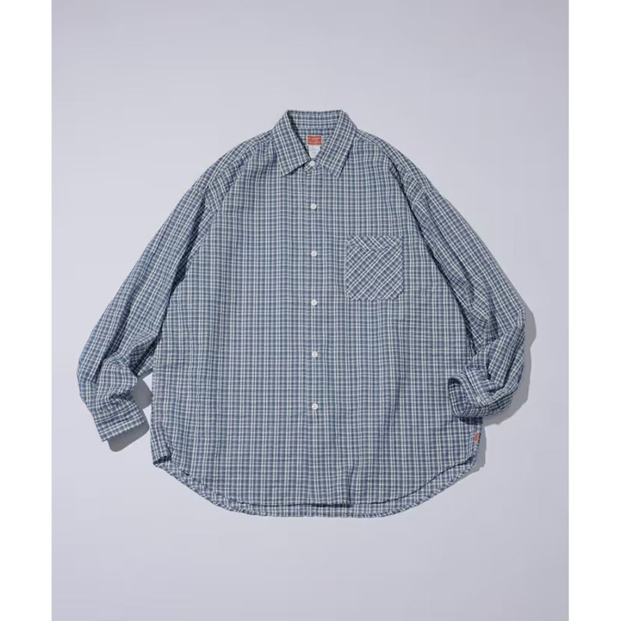 프릭스스토어 힌슨 별주 시아사커 레귤러카라 롱슬리브 체크 셔츠 3컬러 1001233600042