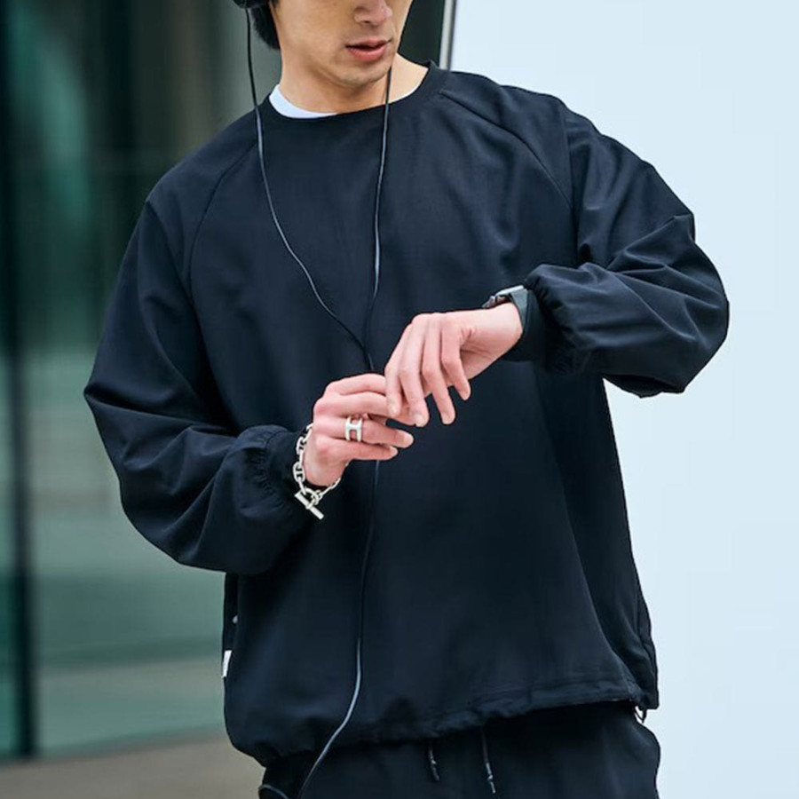 프릭스스토어 에어라이드 릴랙스핏 라글란 롱슬리브 풀오버 티셔츠 포켓터블 4컬러 1223248901270