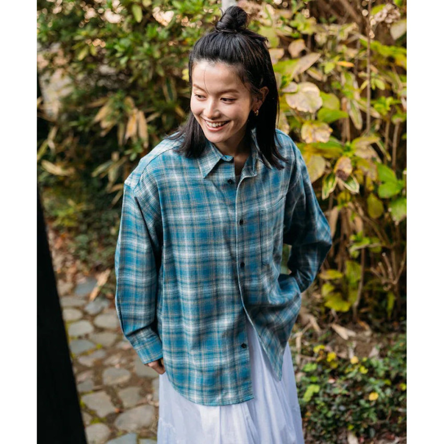 프릭스스토어 릴랙스핏 옴브레체크 넬 셔츠 5컬러 1201248900279