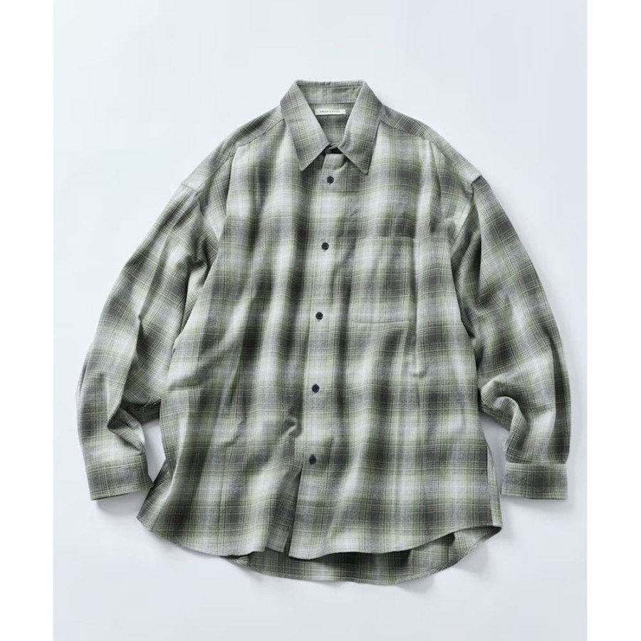 프릭스스토어 릴랙스핏 옴브레체크 넬 셔츠 5컬러 1201248900279