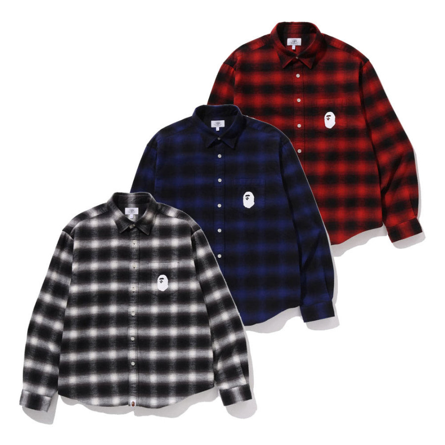 베이프 블록 체크 릴랙스 핏 셔츠 3컬러 1L70131005