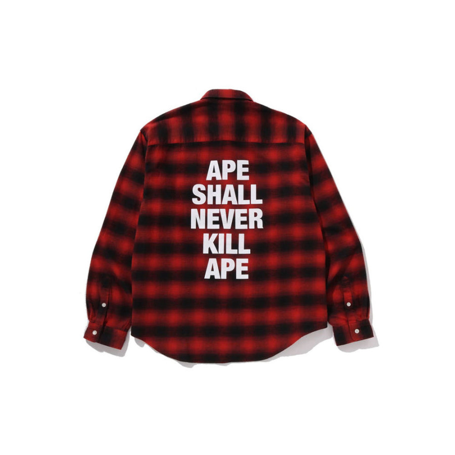 베이프 블록 체크 릴랙스 핏 셔츠 3컬러 1L70131005