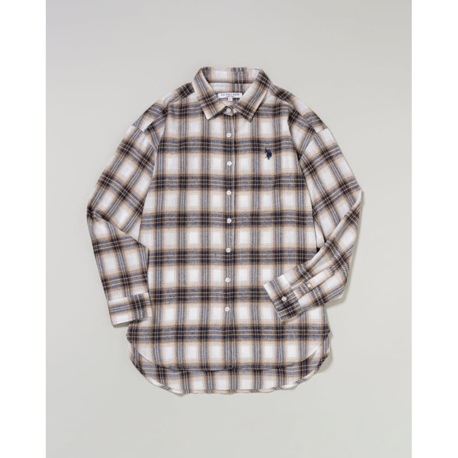 U.S. POLO ASSN. 유에스폴로에센 레귤러 컬러 체크 셔츠 더블 호스맨 자수 4컬러 PLL53702