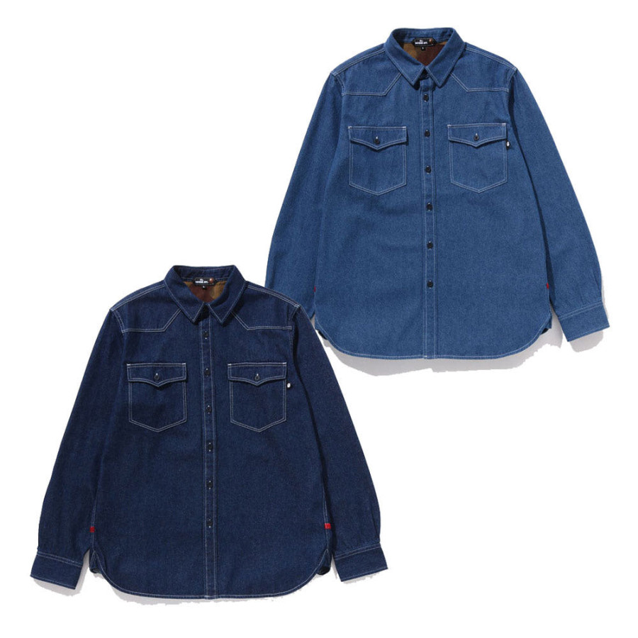 베이프 데님 샴브레이 셔츠 2컬러 7L70131301