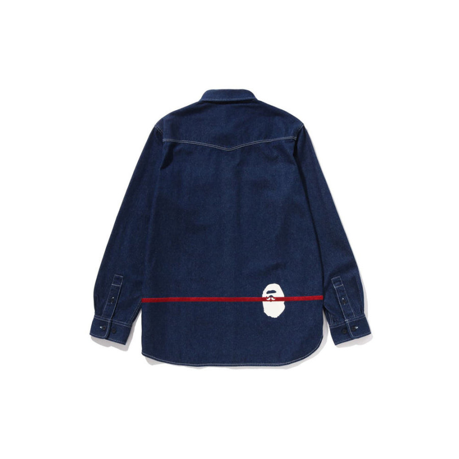 베이프 데님 샴브레이 셔츠 2컬러 7L70131301