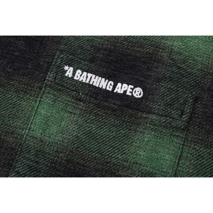 베이프 로고 옴브레 체크 플란넬 롱슬리브 셔츠 3컬러 1L80131308