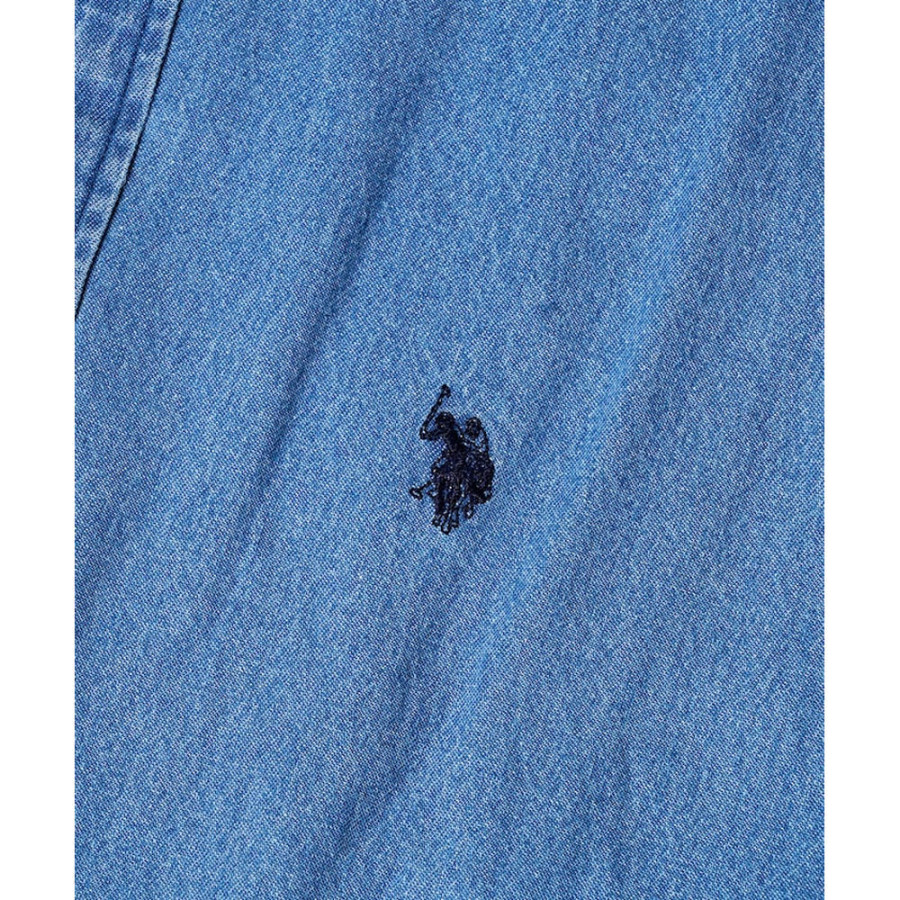 U.S. POLO ASSN. 유에스폴로에센 PUBLUX 별주 원포인트 자수 데님 셔츠 3컬러 3101291600010