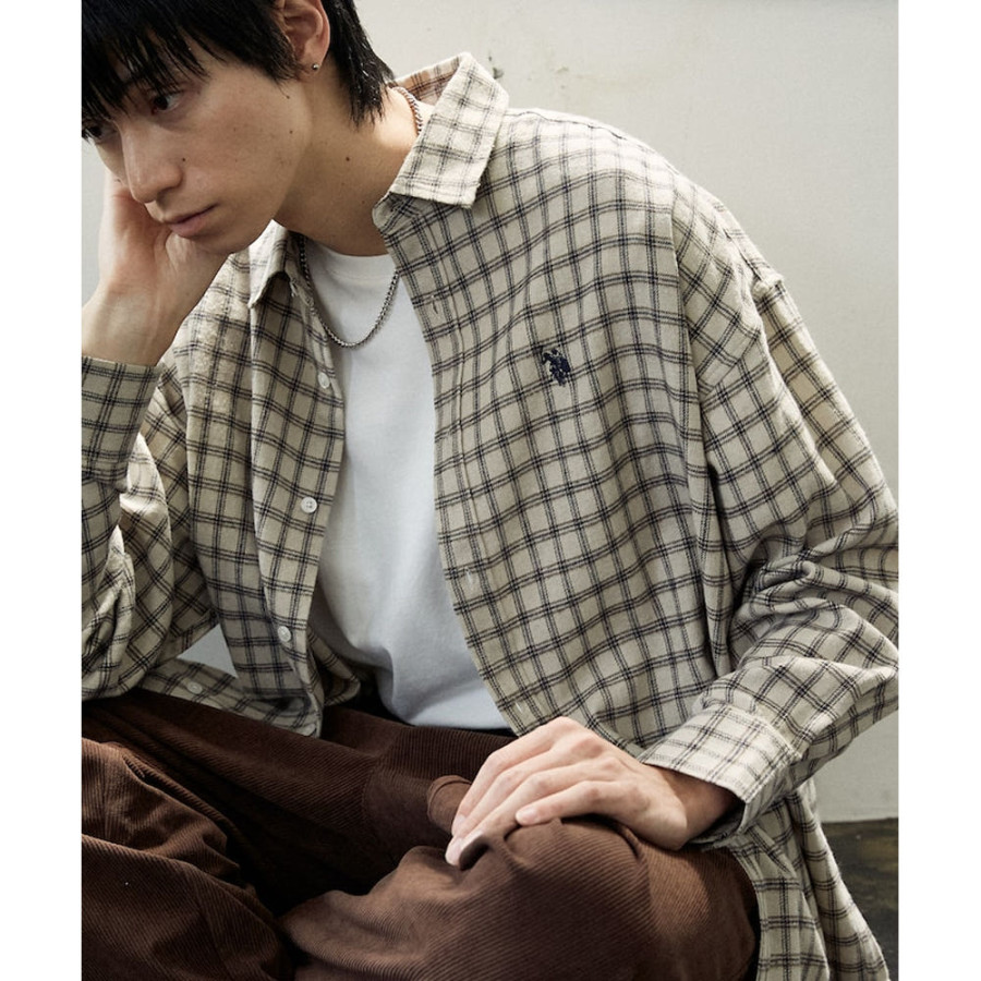 U.S. POLO ASSN. 유에스폴로에센 PUBLUX 별주 플란넬 체크 셔츠 7컬러 3101291600009