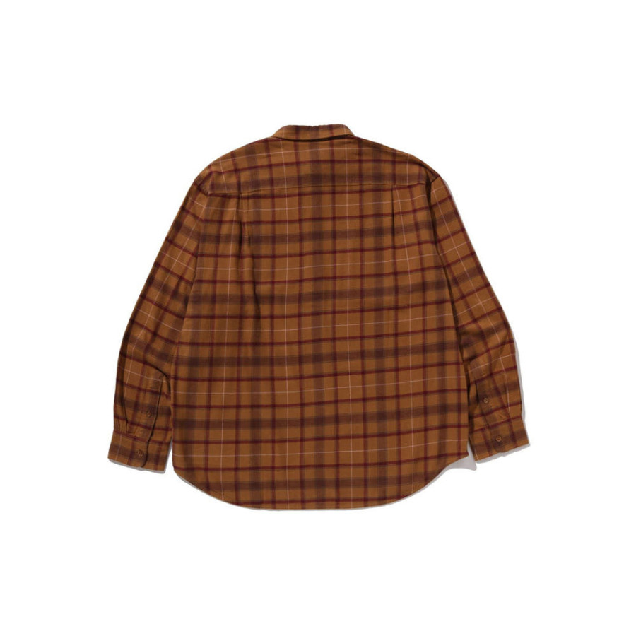 베이프 원포인트 플란넬 체크 긴팔 셔츠 2컬러 1L80131307