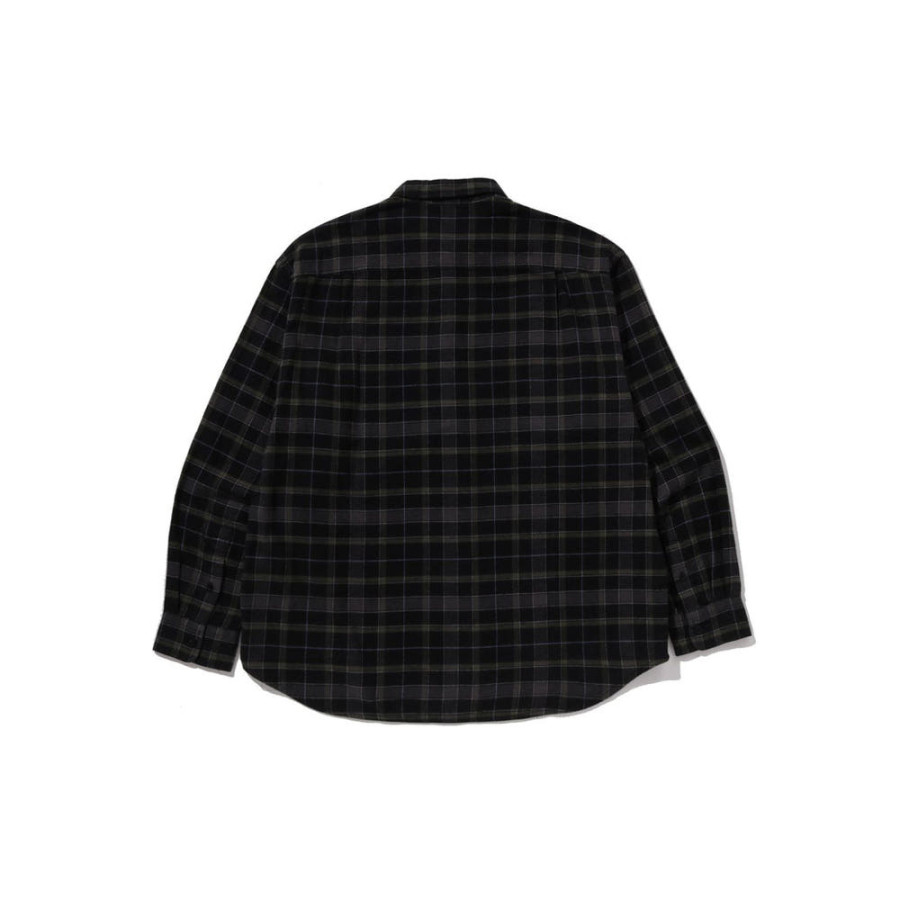 베이프 원포인트 플란넬 체크 긴팔 셔츠 2컬러 1L80131307