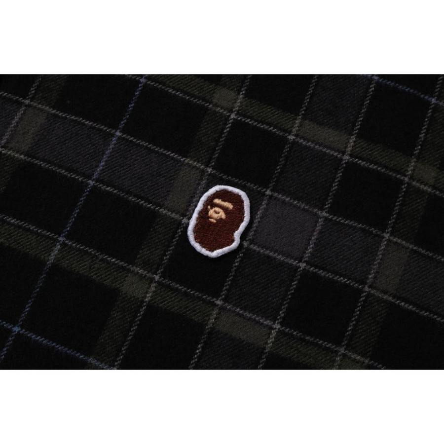 베이프 원포인트 플란넬 체크 긴팔 셔츠 2컬러 1L80131307