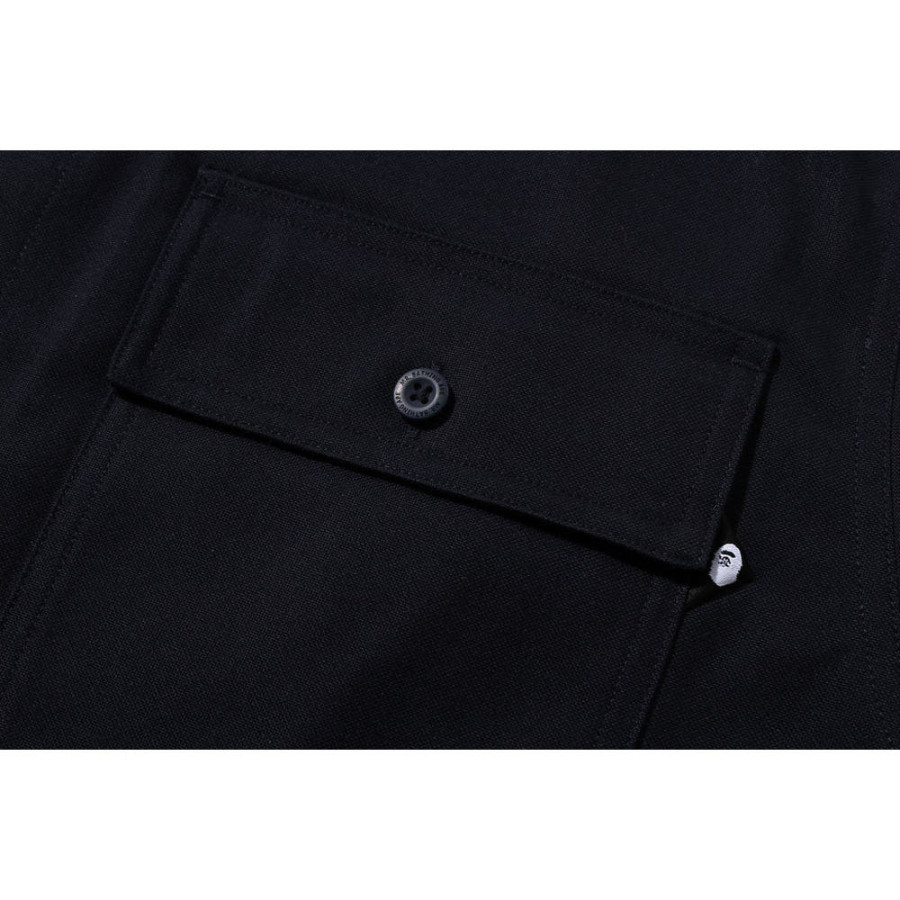 베이프 코튼 캔버스 캐주얼 셔츠 네이비 7L70131309