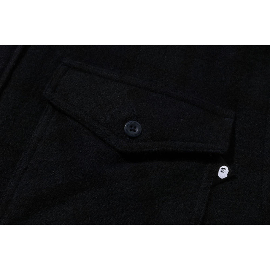 베이프 체크 플란넬 셔츠 네이비 7L70131308