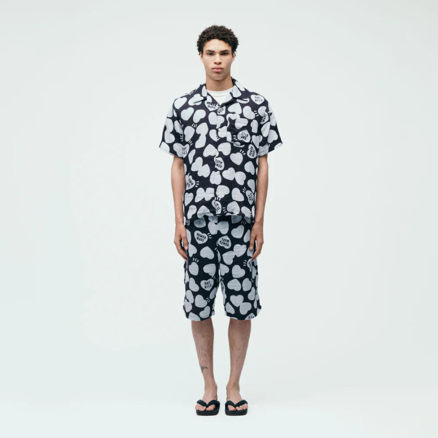 휴먼메이드 거즈 셔츠 네이비 HM29SH027