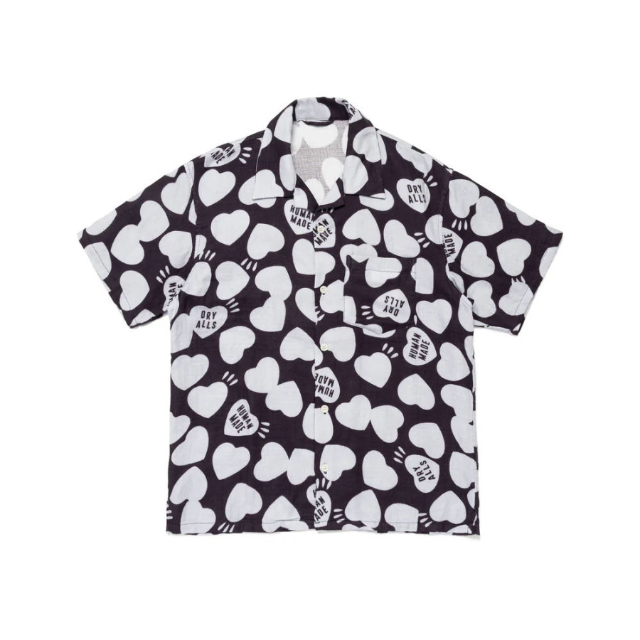 휴먼메이드 거즈 셔츠 네이비 HM29SH027