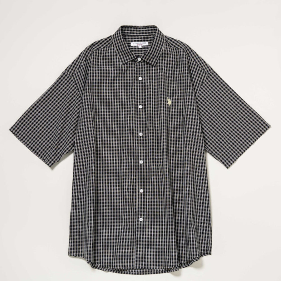 U.S. POLO ASSN. 유에스폴로에센 더블 호스맨 자수 옥스포드 반팔 셔츠 3컬러 PLM52701DQ