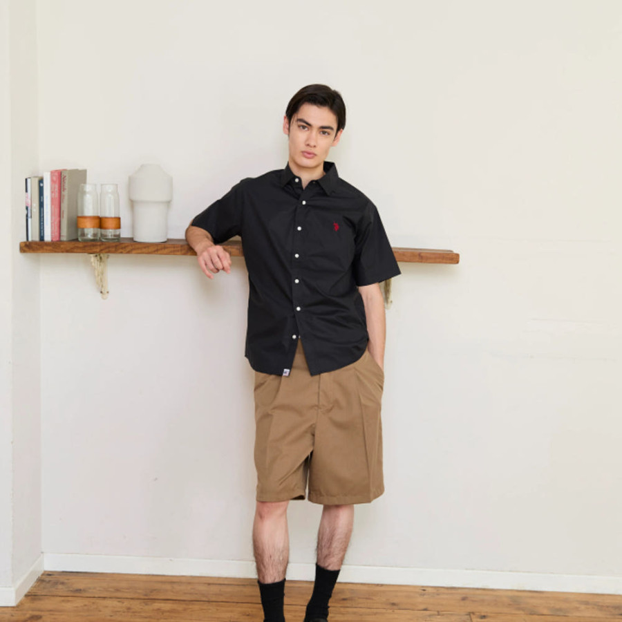 U.S. POLO ASSN. 유에스폴로에센 레귤러 카라 브로드 반팔셔츠 더블홀스맨 자수 3컬러 PLM52710