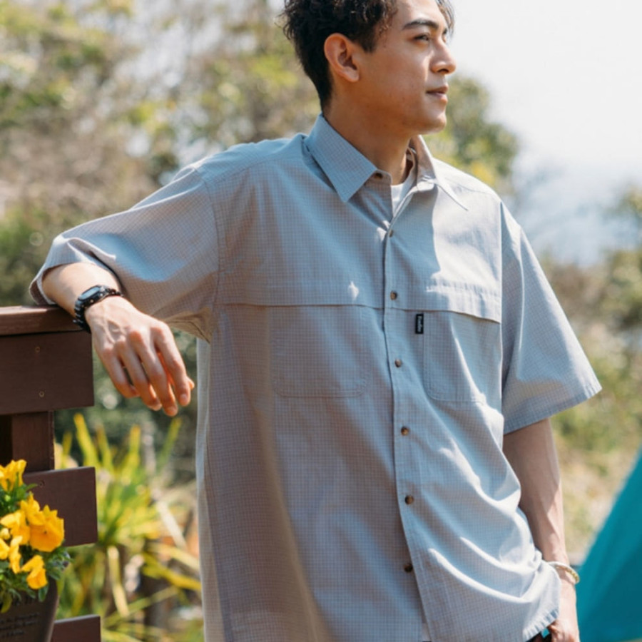 프릭스스토어 별주 폭스파이어 옥스포드 피싱 숏포켓 반팔 셔츠 3컬러 1005408400004