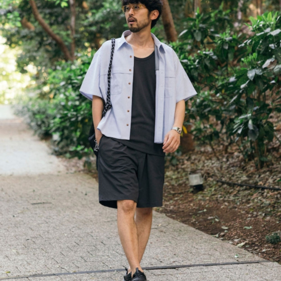 프릭스스토어 별주 폭스파이어 옥스포드 피싱 숏포켓 반팔 셔츠 3컬러 1005408400004