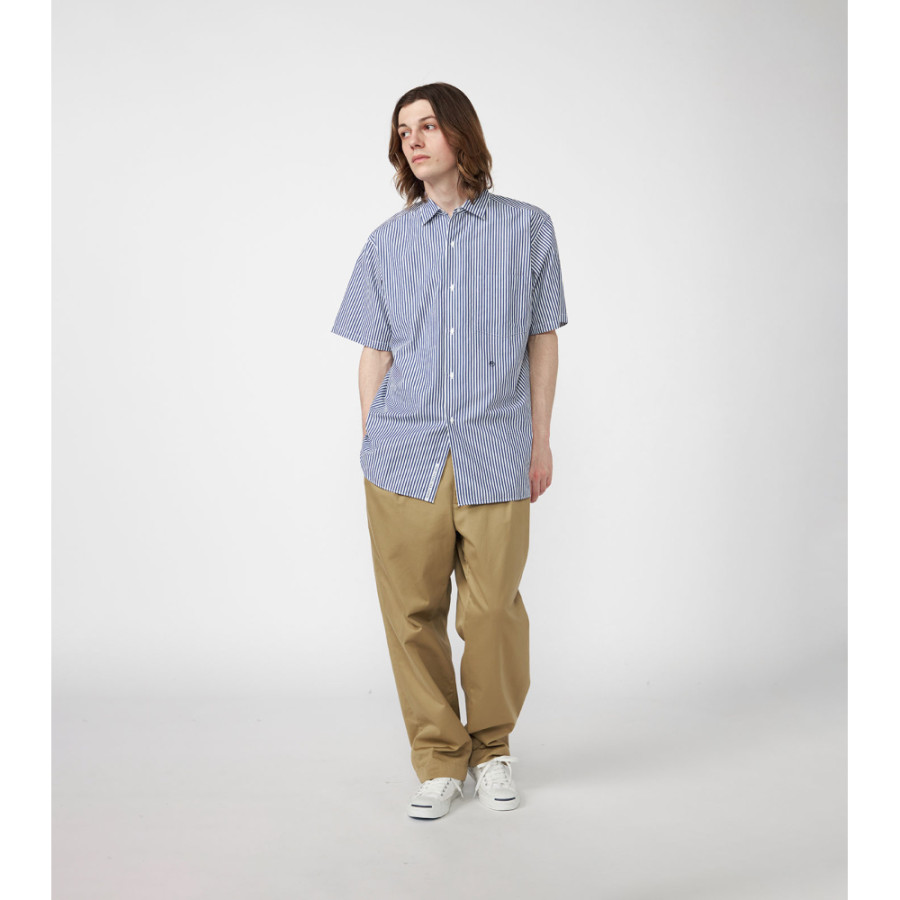 나나미카 레귤러 칼라 윈드 S/S 셔츠 화이트 S25SG123