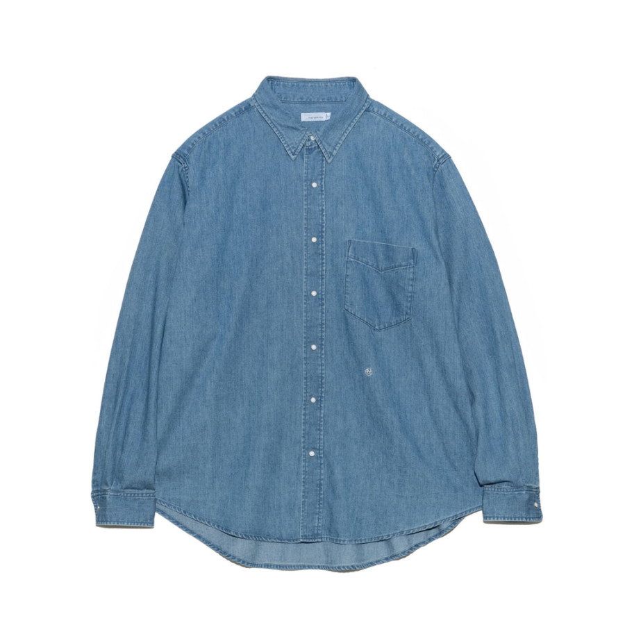 나나미카 레귤러 카라 라이트 데님 셔츠 2컬러 S25SG087