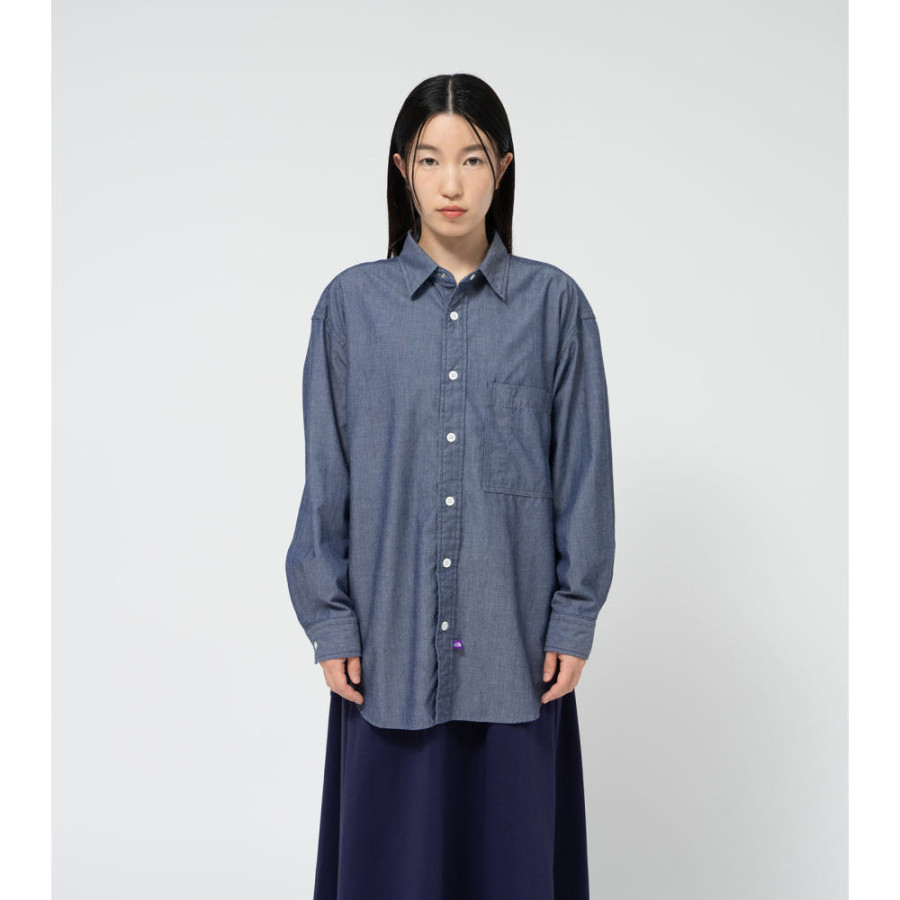 노스페이스퍼플라벨 레귤러 칼라 샴브레이 필드셔츠 2컬러 N24FG069