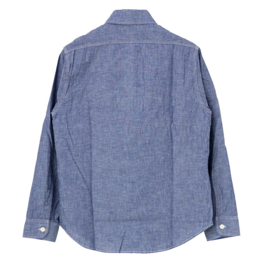 슈가케인 SUGAR CANE 블루 샴브레이 워크 셔츠 SC27850