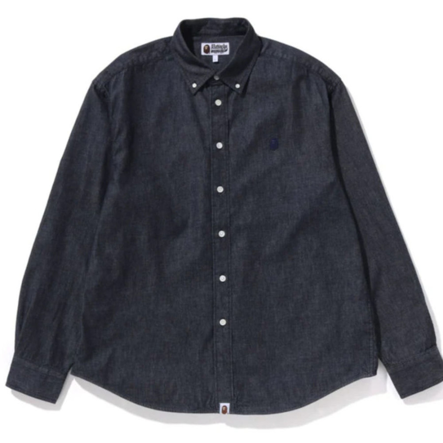 베이프 원포인트 라이트 웨이트 데님 롱 슬리브 셔츠 2컬러 1L30131305