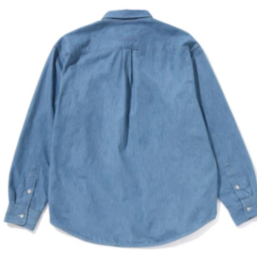 베이프 원포인트 라이트 웨이트 데님 롱 슬리브 셔츠 2컬러 1L30131305