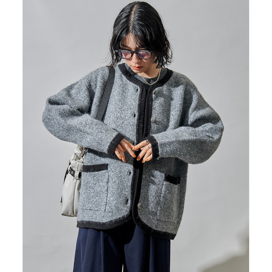 프릭스스토어 트리밍 치롤리안 니트 자켓 3컬러 1134248901494