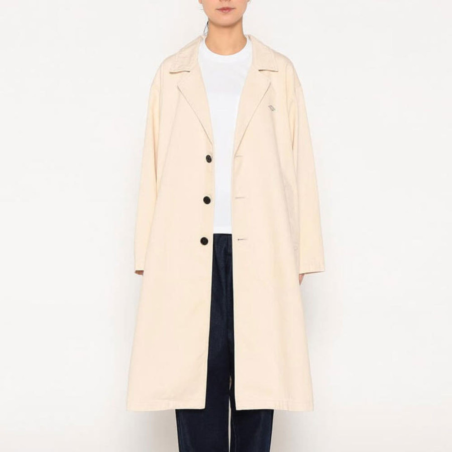 단톤 여성 코튼 드릴 샵 코트 에크루 DT-A0664 MHT DNB251L101-0028