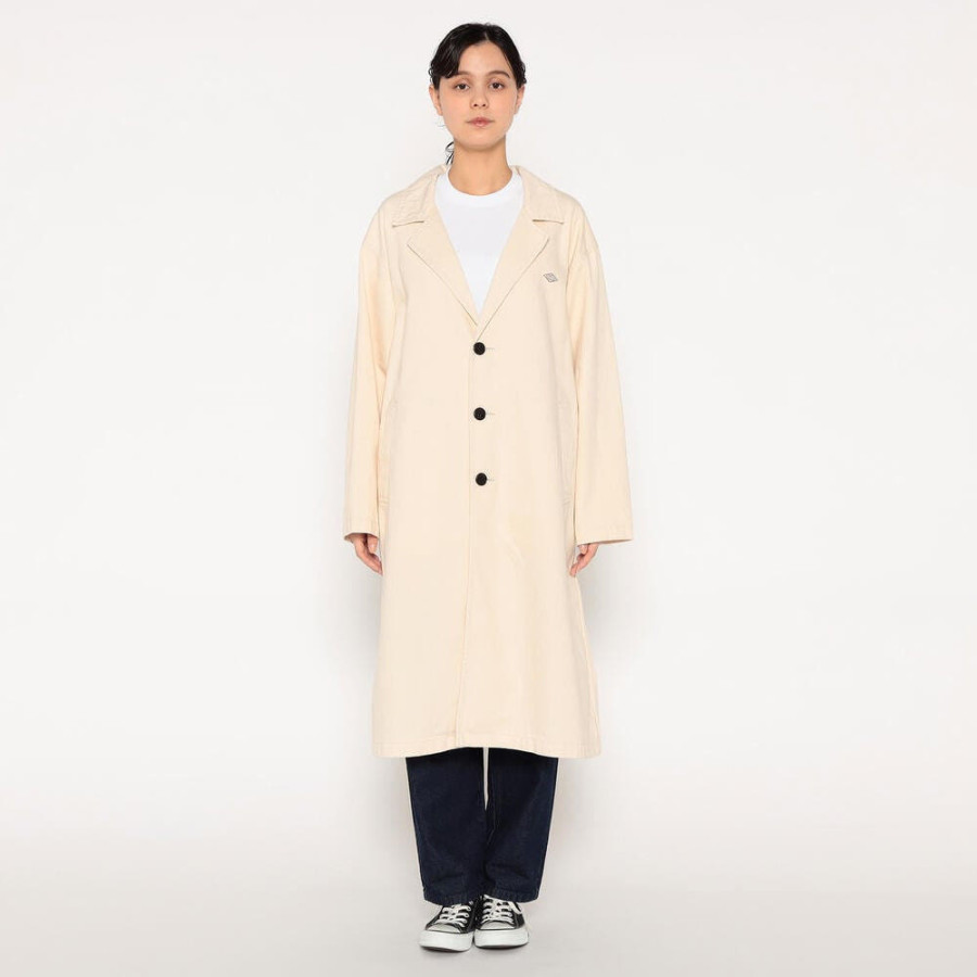 단톤 여성 코튼 드릴 샵 코트 에크루 DT-A0664 MHT DNB251L101-0028