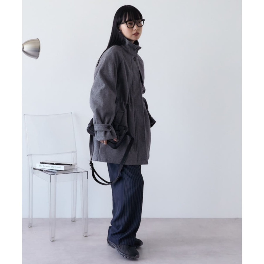 프릭스스토어 울리 하이넥 개더 코트 3컬러 1151248900163