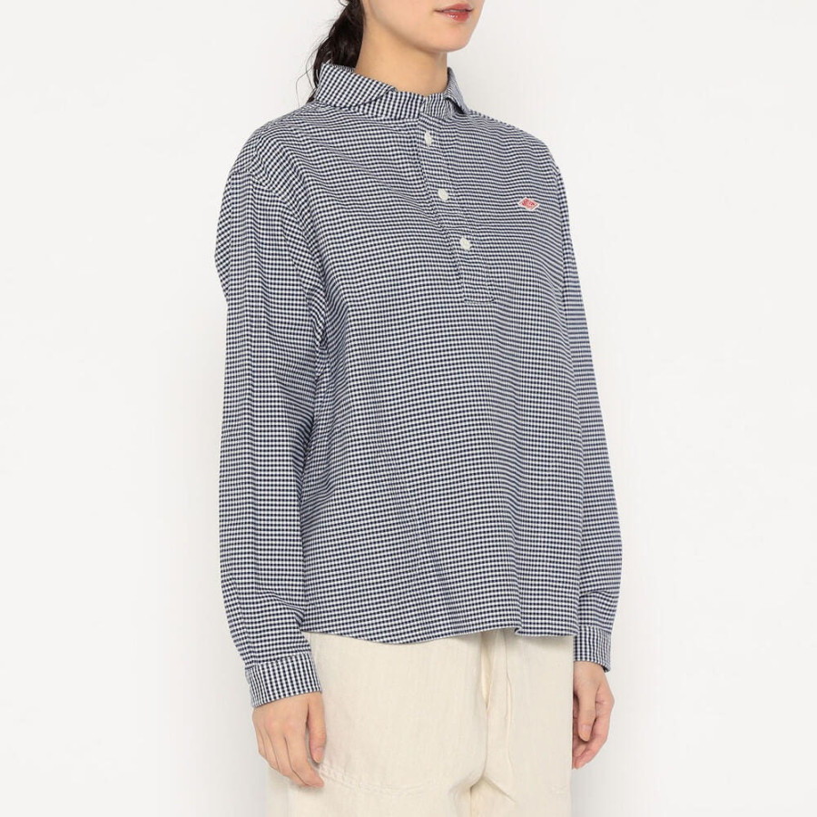 단톤 여성 옥스포드 라운드카라 풀오버 셔츠 2컬러 DT-B0281 OXP DNB261L104-0006