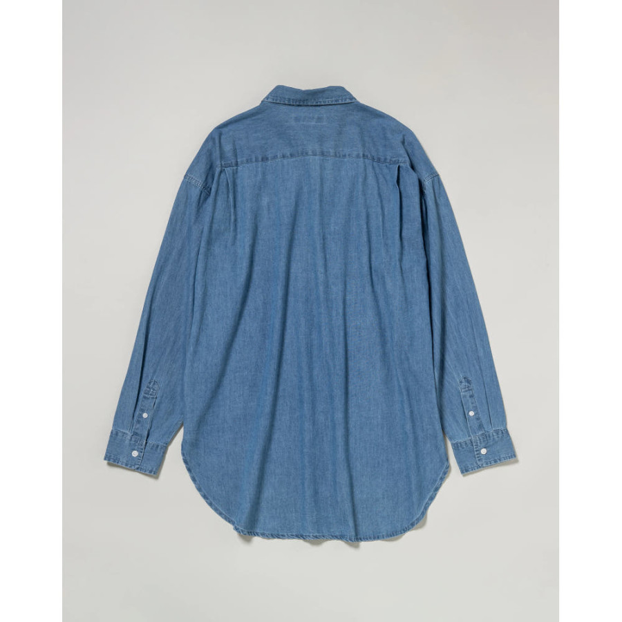 U.S. POLO ASSN. 유에스폴로에센 레귤러 컬러 데님 셔츠 더블 호스맨 자수 2컬러 PLL53700